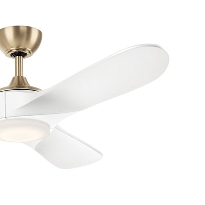 Kichler Mylo 52" Ceiling Fan, Champagne Bronze/Matte White