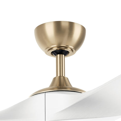 Kichler Mylo 52" Ceiling Fan, Champagne Bronze/Matte White