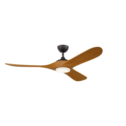 Kichler Mylo 1Lt 60" Ceiling Fan, Iron/Honey Maple/Satin Etched - 310560AVI
