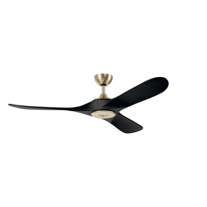 Kichler Mylo 1Lt 60" Ceiling Fan, Champagne Bronze/Jet Black/Etched