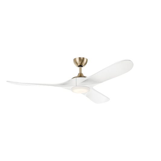 Kichler Mylo 60" Ceiling Fan, Champagne Bronze/Matte White - 310560CPZMWH