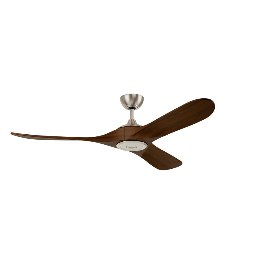Kichler Mylo 1Lt 60" Ceiling Fan, Nickel/Natural Walnut/Etched