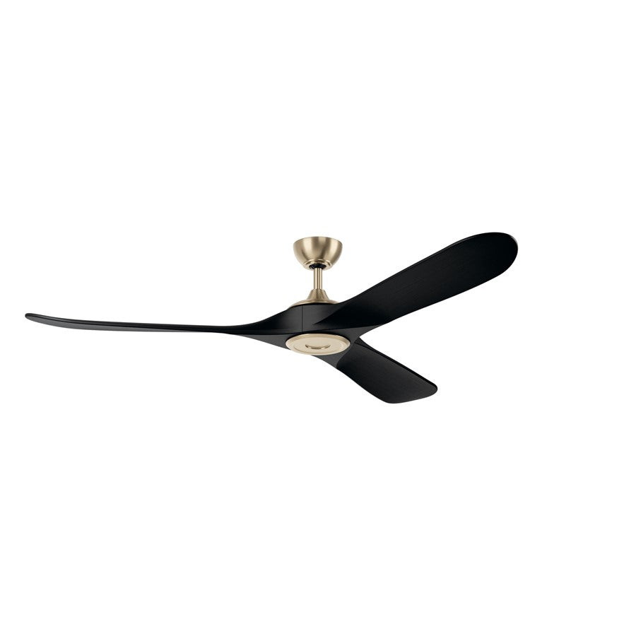 Kichler Mylo 1Lt 70" Ceiling Fan, Champagne Bronze/Jet Black/Etched