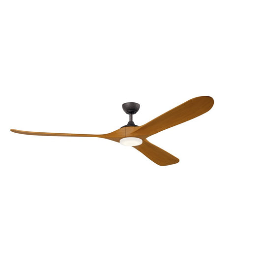 Kichler Mylo 1Lt 80" Ceiling Fan, Iron/Honey Maple/Satin Etched - 310580AVI