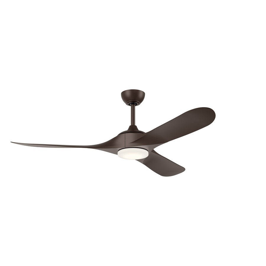 Kichler Mylo 1Lt 60" Ceiling Fan, Natural Bronze/Bronze/Etched - 310660SNB