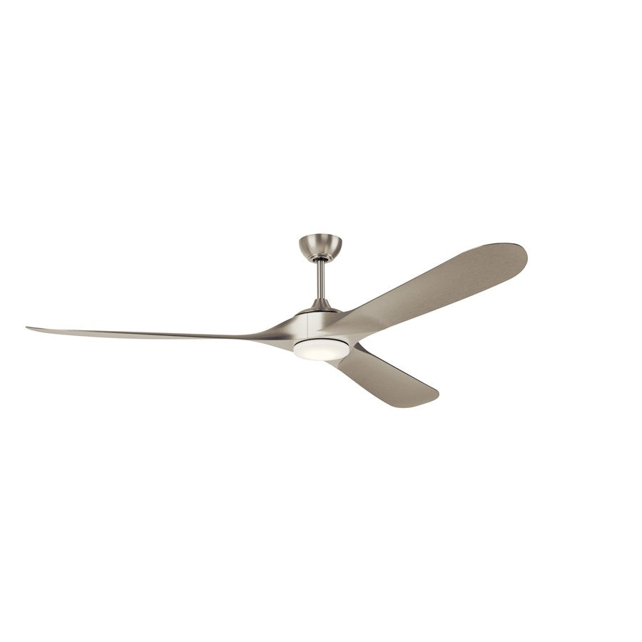 Kichler Mylo 1Lt 80" Ceiling Fan, Nickel/Nickel/Etched - 310680NI