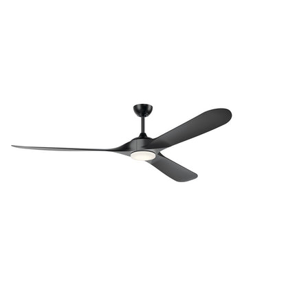 Kichler Mylo 1Lt 80" Ceiling Fan, Black/Black/Etched - 310680SBK