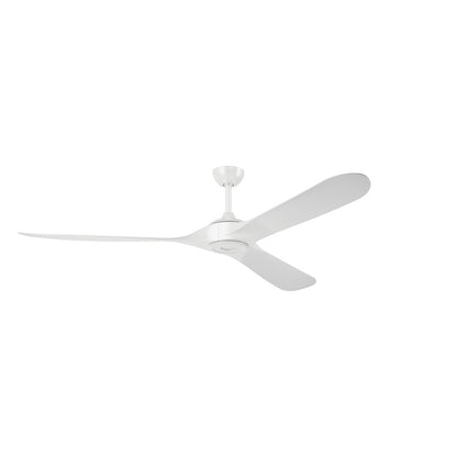 Kichler Mylo 1Lt 80" Ceiling Fan, White/White/Satin Etched
