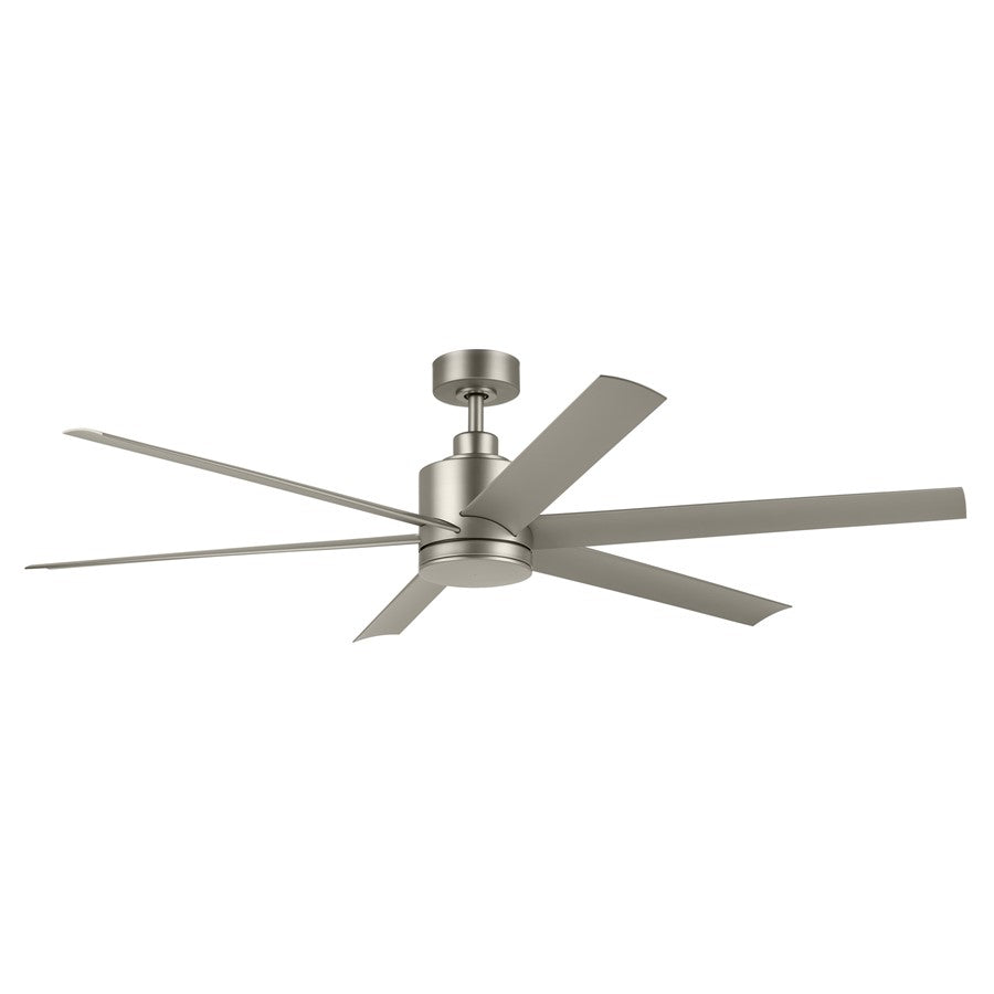 Kichler Loa 1Lt 65" Ceiling Fan, Painted Brushed Nickel/Silver/Etched