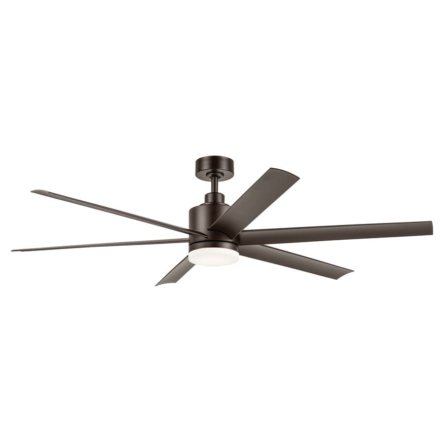 Kichler Loa 1Lt 65" Ceiling Fan, Natural Bronze/Bronze/Etched - 310765SNB