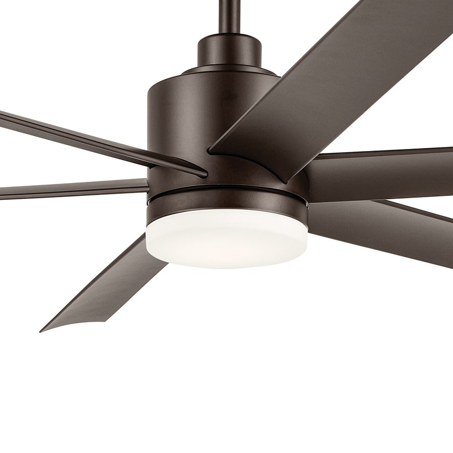 Kichler Loa 1Lt 65" Ceiling Fan, Natural Bronze/Bronze/Etched