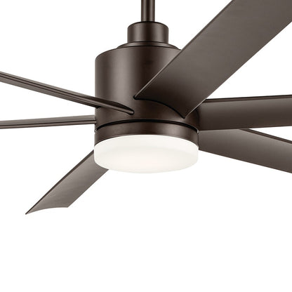 Kichler Loa 1Lt 65" Ceiling Fan, Natural Bronze/Bronze/Etched