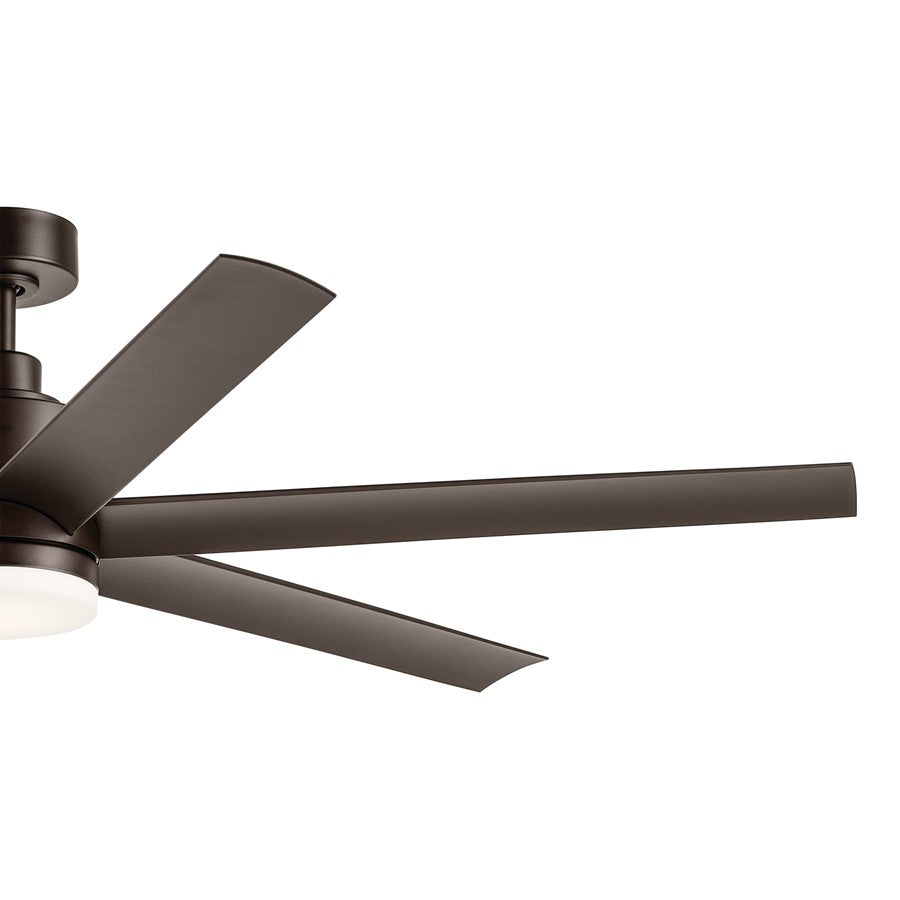 Kichler Loa 1Lt 65" Ceiling Fan, Natural Bronze/Bronze/Etched