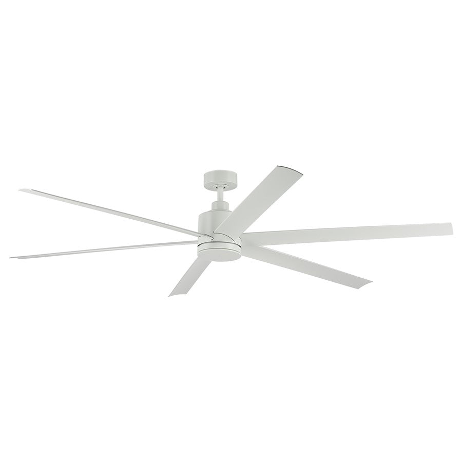 Kichler Loa 1Lt 80" Ceiling Fan, Matte White/White/Satin Etched