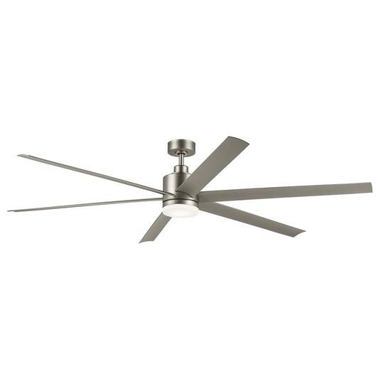 Kichler Loa 1Lt 80" Ceiling Fan, Painted Brushed Nickel/Silver/Etched - 310780NI