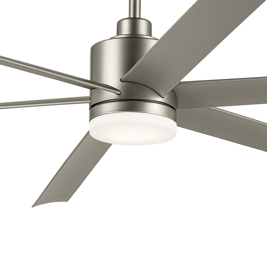 Kichler Loa 1Lt 80" Ceiling Fan, Painted Brushed Nickel/Silver/Etched
