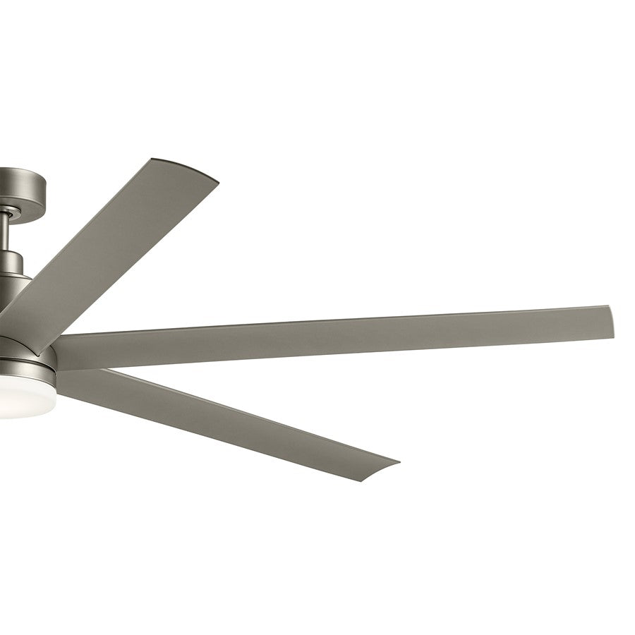 Kichler Loa 1Lt 80" Ceiling Fan, Painted Brushed Nickel/Silver/Etched