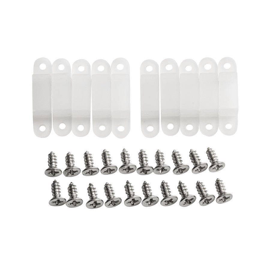 Kichler Wet Mechanical Fastener | Clear Silicone | Securing Wet Tape Light | 1.25 x 0.25 x 0.25 in | Model 3CLIPCLR
