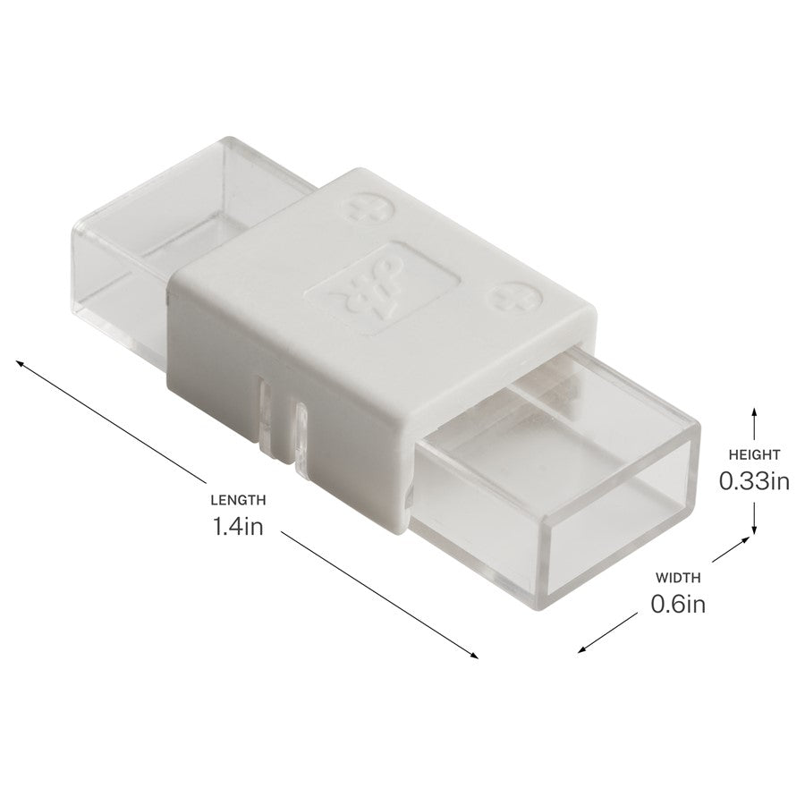 Kichler Wet Tape Accessories Tape to Tape Connector | White Plastic | Indoor & Outdoor Wet Locations | Joins Two Tape Sections | Model 3CTTWH