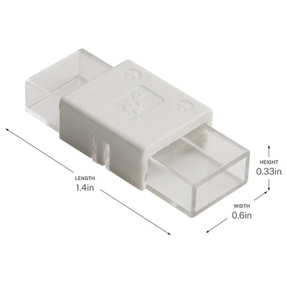 Kichler Wet Tape Accessories Tape to Tape Connector | White Plastic | Indoor & Outdoor Wet Locations | Joins Two Tape Sections | Model 3CTTWH