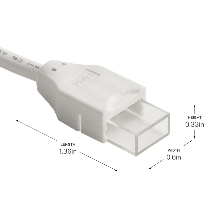 Kichler Wet Tape Accessories Tape to Supply Lead | White Plastic Connector | Indoor & Outdoor Wet Locations | 72in Lead Wire | Model 3CTWS6WH
