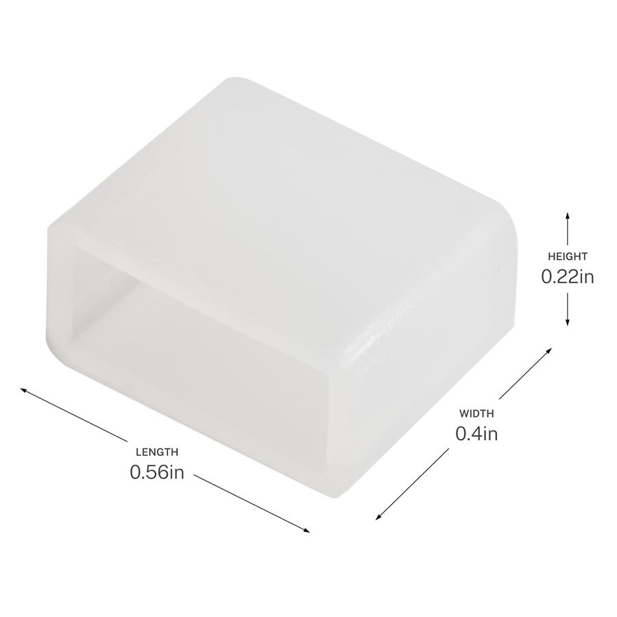 Kichler Wet Tape Accessories End Cap | Clear Plastic | Indoor & Outdoor Wet Locations | Protects Cut Tape Ends | Model 3ECCLR