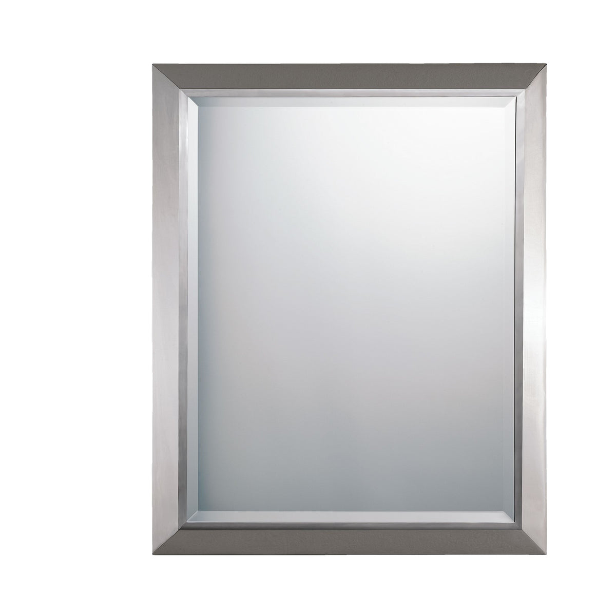 Kichler 24x30 Chrome Steel Wall Mirror | Transitional Rectangular | Bathroom & Entryway | 24 x 30 x 1.5 in | Model 41011CH