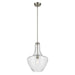 Kichler Everly 1 Light Bell 19.75" Pendant, Brushed Nickel/Clear - 42046NI