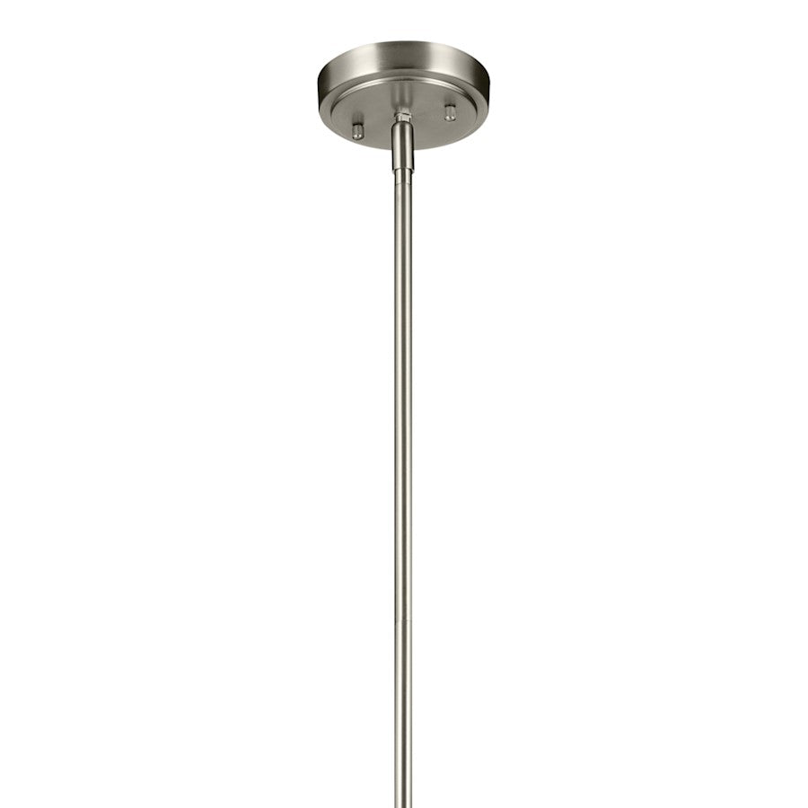 1 Light Bell 17.75" Pendant, Brushed Nickel