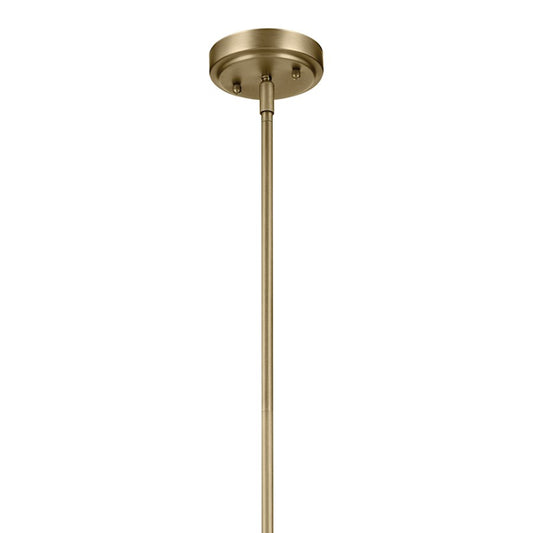 Kichler Everly 1 Light Bell 15.25" Pendant, Brass/Clear Seeded - 42141NBRCS