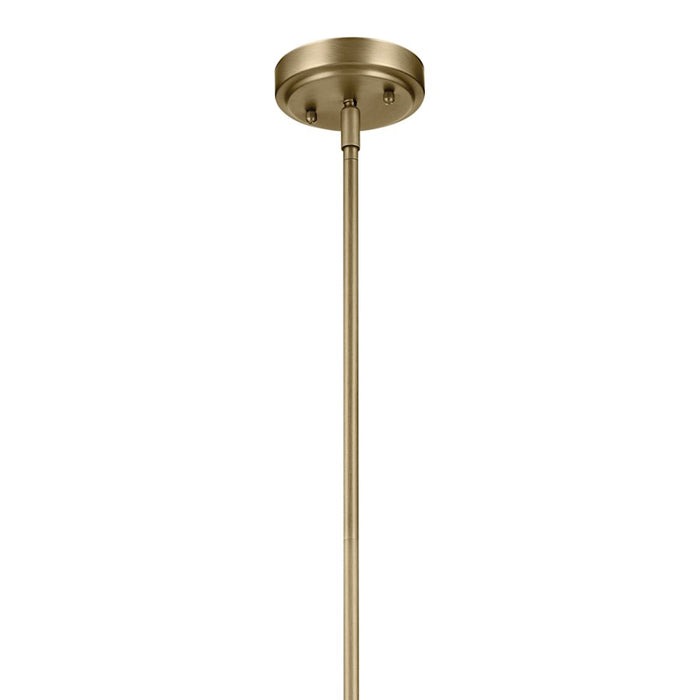 Kichler Everly 1 Light Bell 15.25" Pendant, Brass/Clear Seeded - 42141NBRCS