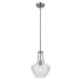 Kichler Everly 1 Light Bell 15.25" Pendant, Brushed Nickel/Clear - 42141NI