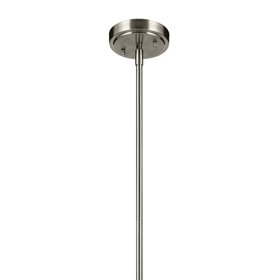 1 Light Bell 15.25" Pendant, Brushed Nickel