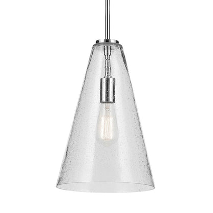 1 Light Cone 15.25" Pendant, Chrome