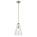 Kichler Everly 1 Light Cone 15.25" Pendant, Brushed Nickel/Clear - 42199NI