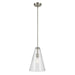 Kichler Everly 1 Light Cone 15.25" Pendant, Nickel/Clear Seeded - 42199NICS