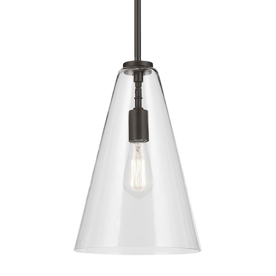 1 Light Cone 15.25" Pendant, Olde Bronze