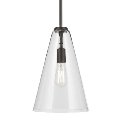 1 Light Cone 15.25" Pendant, Olde Bronze