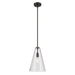 Kichler Everly 1 Light Cone 15.25" Pendant, Olde Bronze/Clear Seeded - 42199OZCS