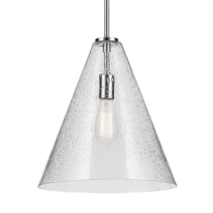 1 Light Cone 15.5" Pendant, Chrome