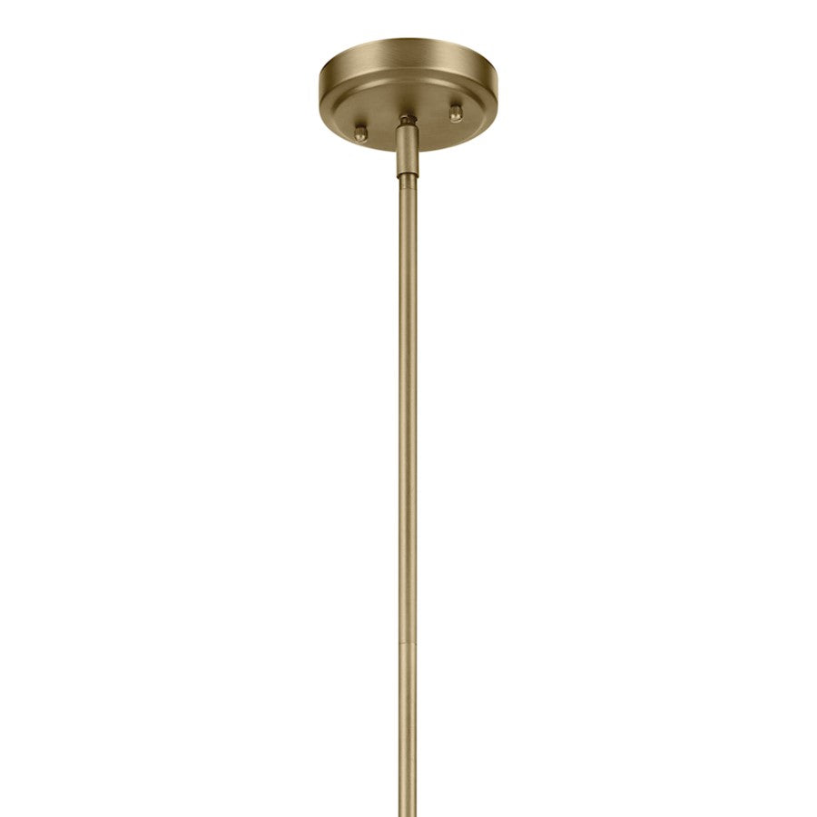 1 Light Cone 15.5" Pendant, Natural Brass