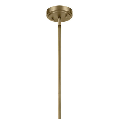 1 Light Cone 15.5" Pendant, Natural Brass