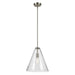 Kichler Everly 1 Light Cone 15.5" Pendant, Brushed Nickel/Clear - 42200NI