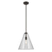 Kichler Everly 1 Light Cone 15.5" Pendant, Olde Bronze/Clear - 42200OZ