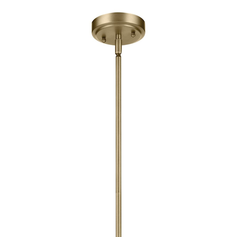 Kichler Everly 1 Light Bell 13.75" Pendant, Brass/Clear Seeded - 42456NBRCS