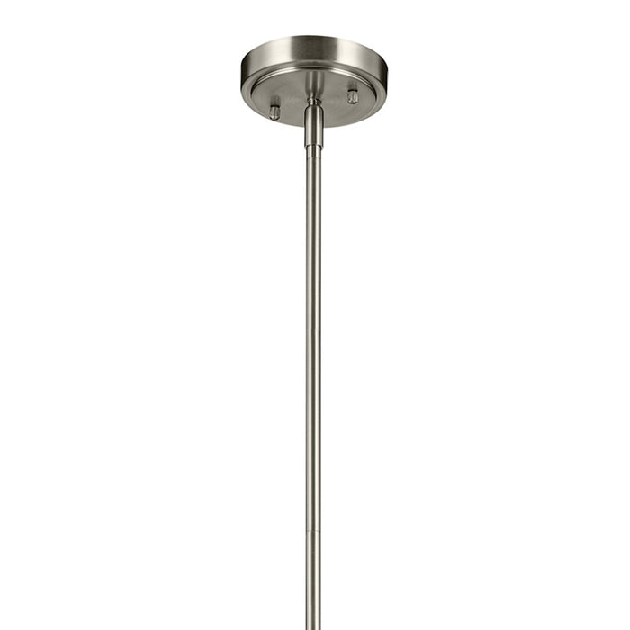 Kichler Everly 1 Light Bell 13.75" Pendant, Brushed Nickel/Clear - 42456NI