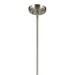 Kichler Everly 1 Light Bell 13.75" Pendant, Brushed Nickel/Clear - 42456NI