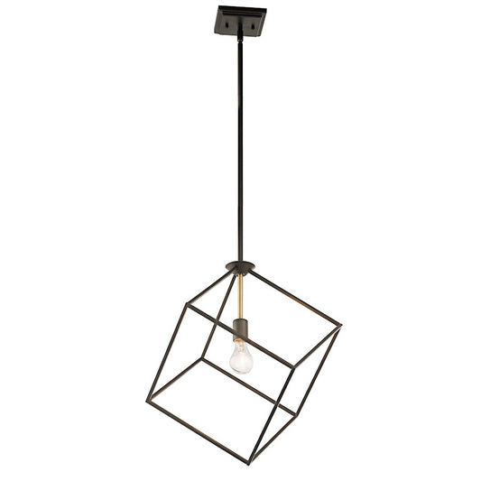 Kichler Cartone 1-Light Pendant | Transitional Olde Bronze Steel | Kitchen Island & Dining Room | 17 x 17 x 21 in | Model 42525OZ