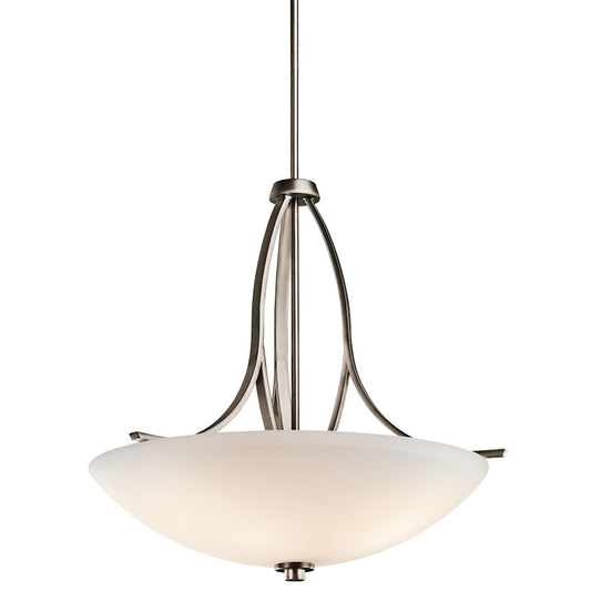 Kichler Granby 24in 3-Light Pendant | Brushed Pewter and Satin Etched Glass | Kitchen Island & Dining Room | 24 x 24 x 24 in | Model 42561BPT