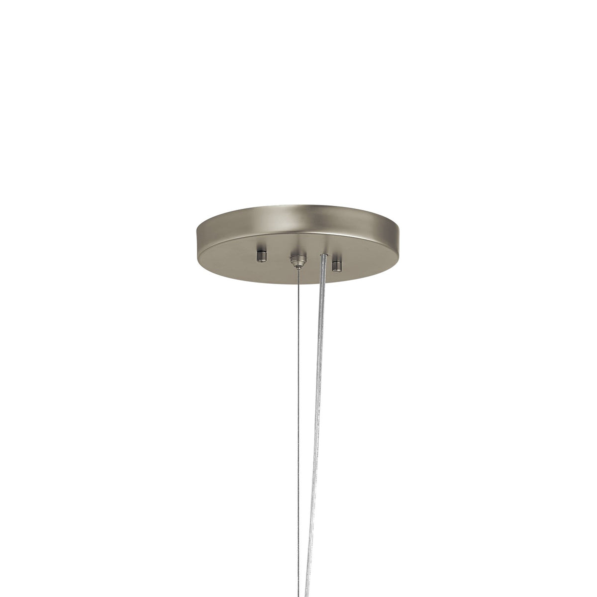 Kichler Moderne 6in 1-Light Mini Pendant | Contemporary Satin Nickel Steel with LED | Kitchen Island & Dining Room | 6 x 12 in | Model 42995SNLED